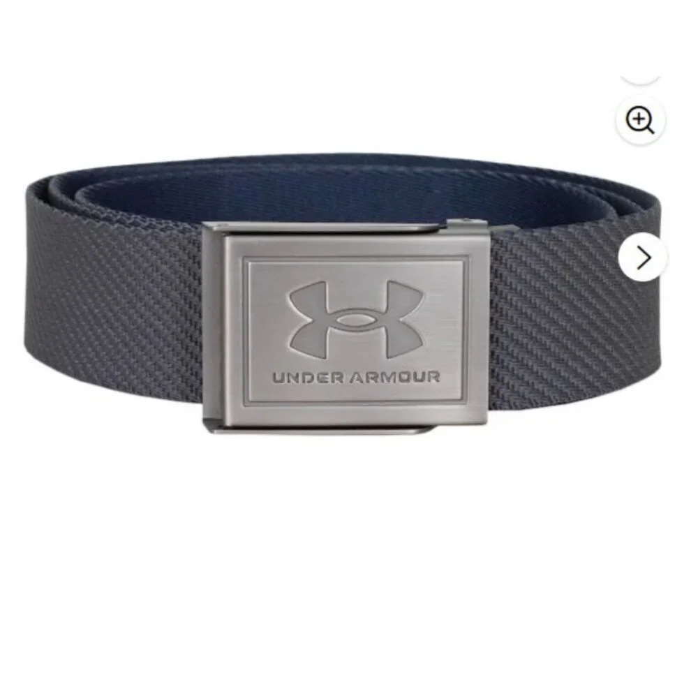 Under Armour Webbing Belt Mens OSFM Adjustable Tactical Casual Golf Gray NWT